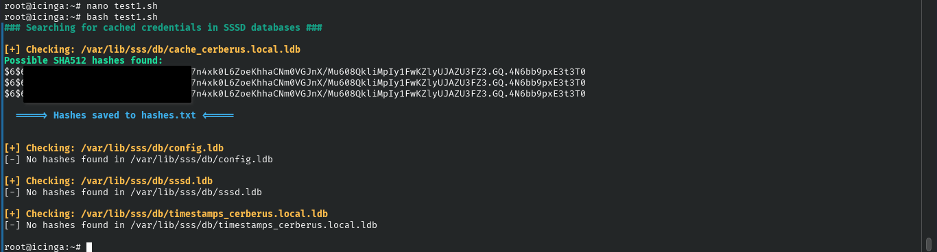 sssd cached creds